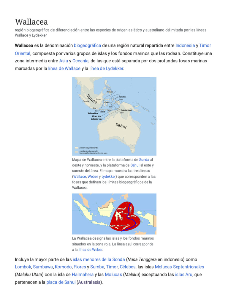 Wallacea | PDF | Entorno natural | Ciencias de la Tierra