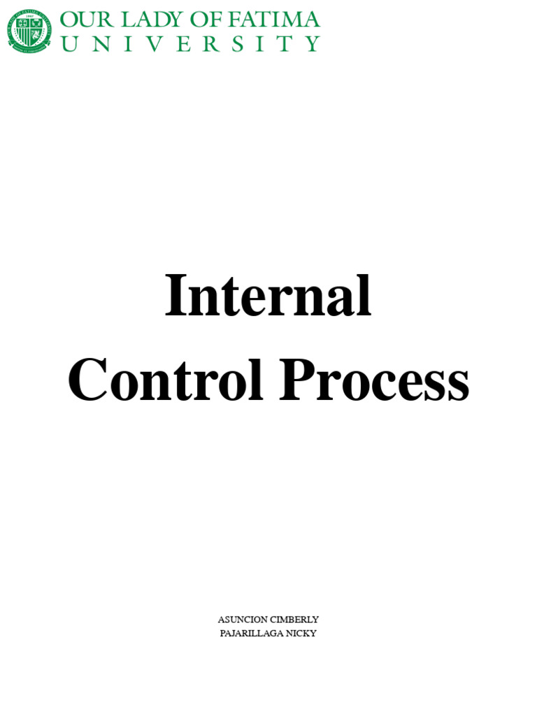 Written Report_Internal Control Process | PDF | Internal Control | Audit