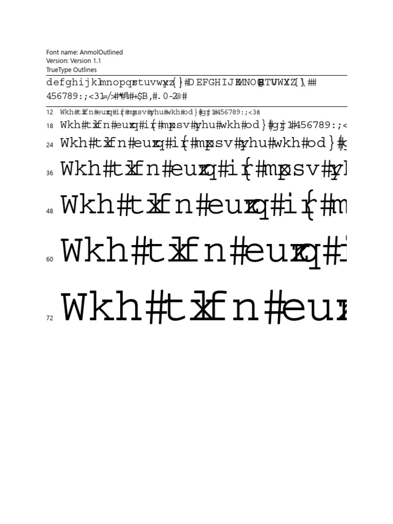 AnmolOutlined (TrueType) | PDF
