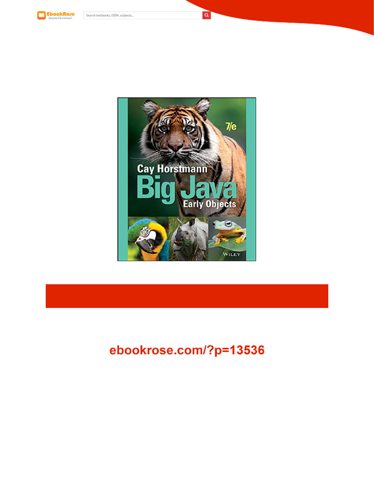 Big Java: Early Objects, 7th Edition free download | PDF | Java ...
