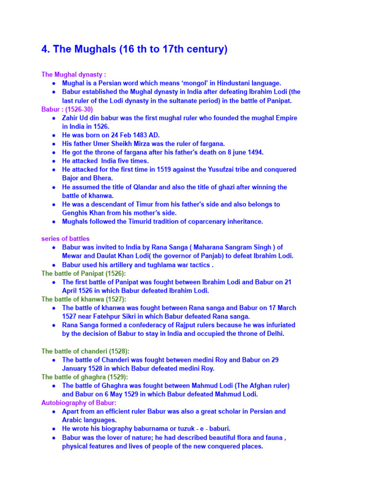 The Mughal Empire | PDF | Mughal Empire