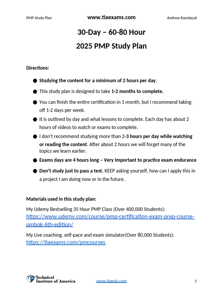 Copy of 2025 30 Day Study Plan | PDF