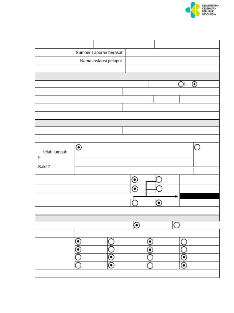 Form FP-1 Investigasi Suspek AFP | PDF