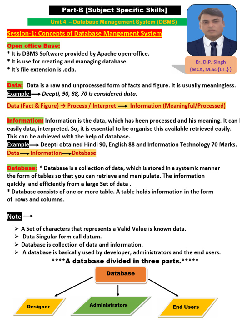 Databse Management System Notes | PDF | Relational Database | Databases
