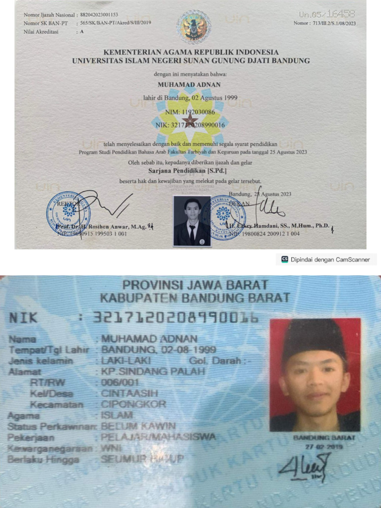 B. Arab Ijazah KTP KK CV Guru Baru | PDF
