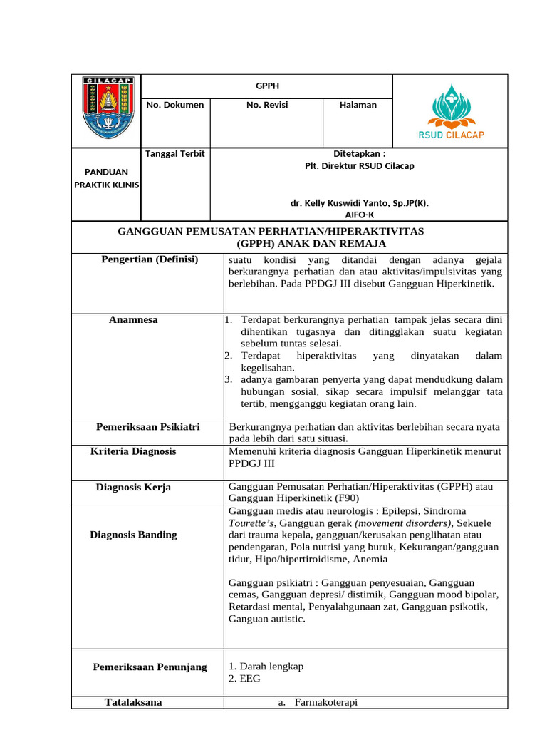 Adhd Atau Gpph | PDF