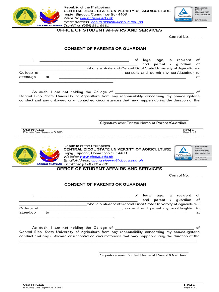 Updated Parent Consent | PDF