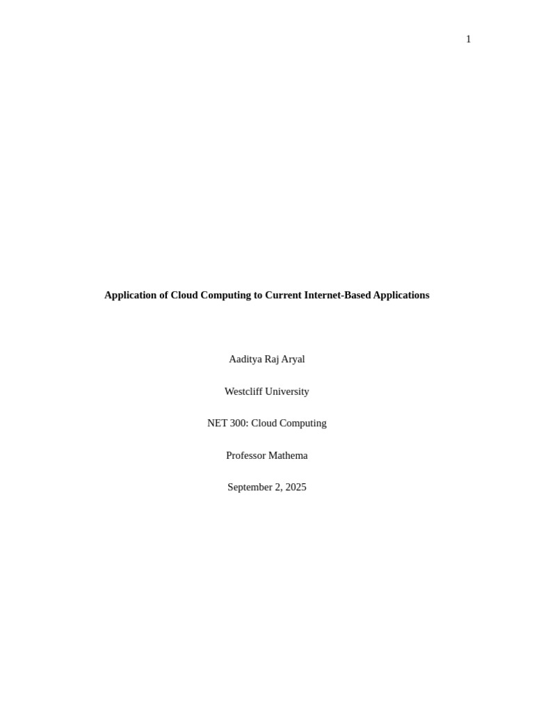 Cloud Computing Week 1 | PDF | Cloud Computing | Software As A Service