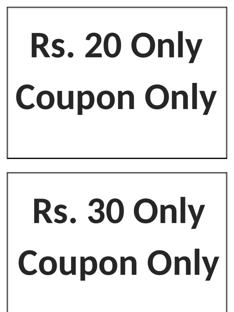 Coupon | PDF