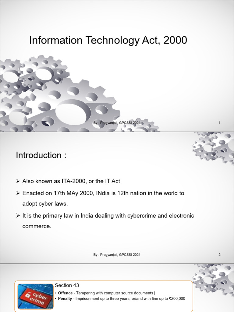 Information Technology Act | PDF | Obscenity | Cybercrime