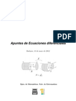 Apuntes de Ecuaciones Diferenciales (Ricardo Faro, U. de Extremadura, 2012)