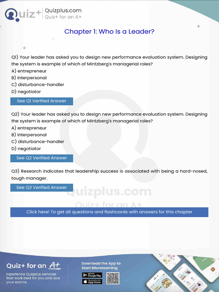Your Leader Has Asked You to Design New Performance Evaluation System ...