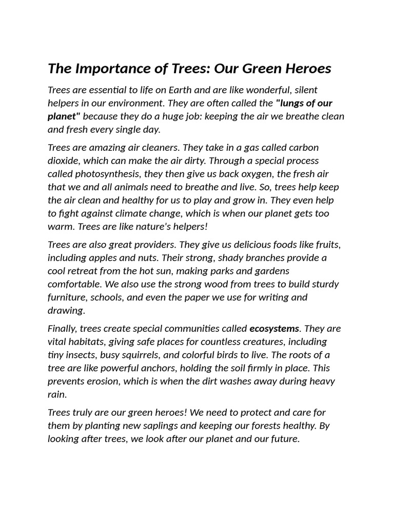 The Importance of Trees | PDF
