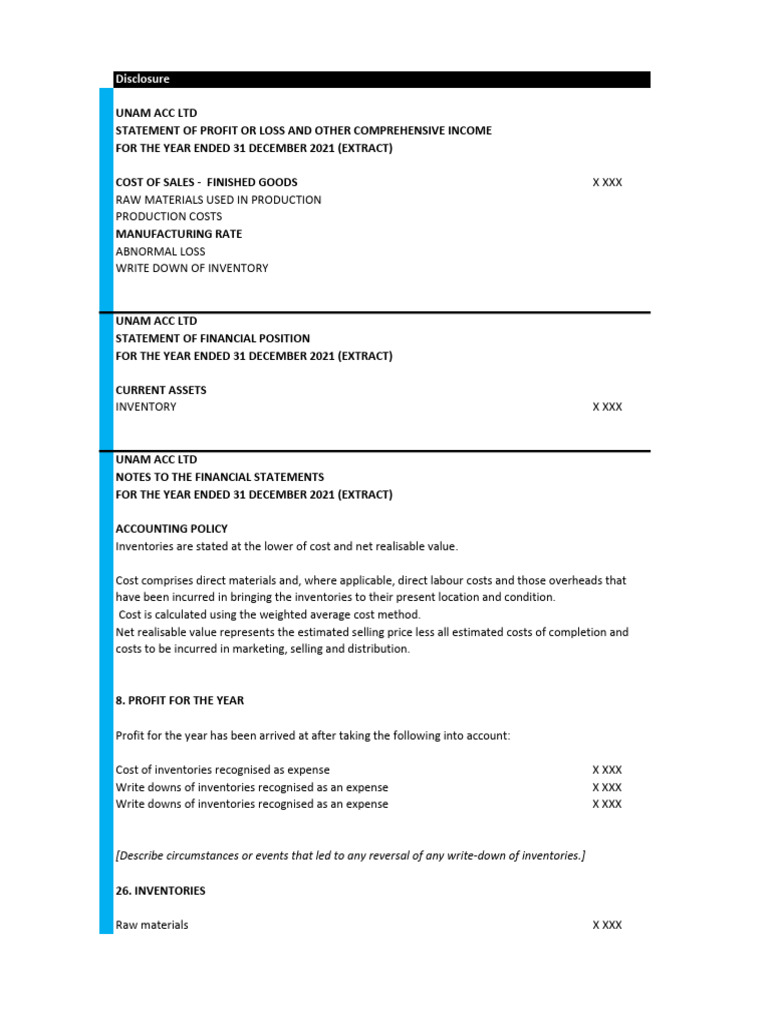 Inventory Presentation and Disclosure | PDF | Inventory | Cost Of Goods ...