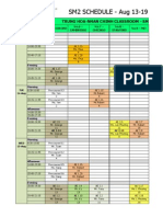 SM1 & SM2-Teaching Schedule - Aug 13-19 & Aug 20-26