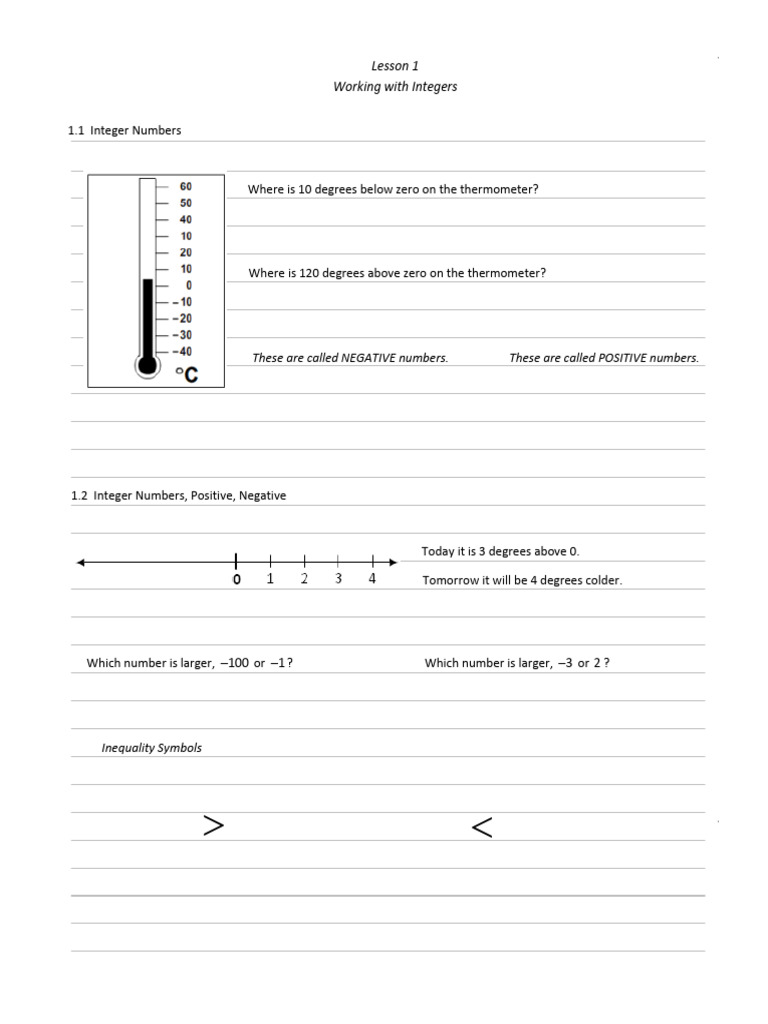 Unit 2 Lesson 1 Note Taking Supplement | PDF | Numbers | Multiplication