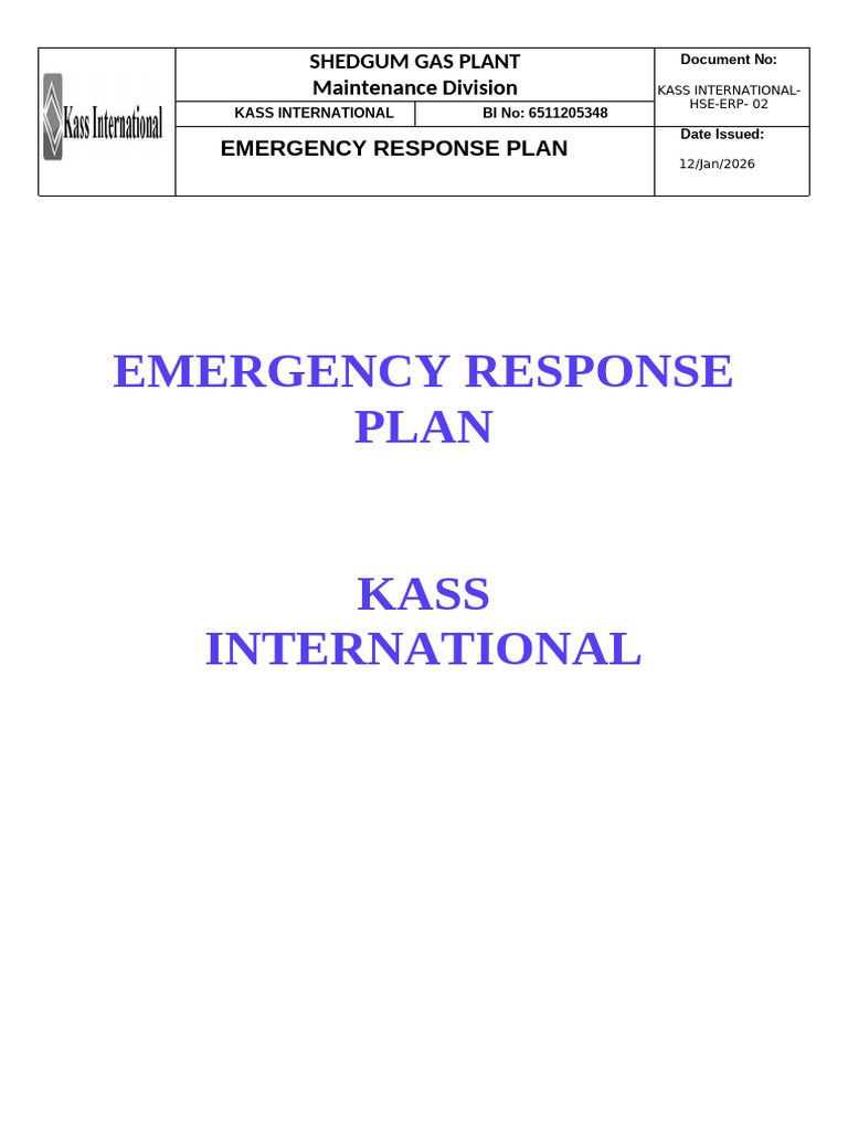 Emergency Response Plan | PDF | Emergency | Emergency Management