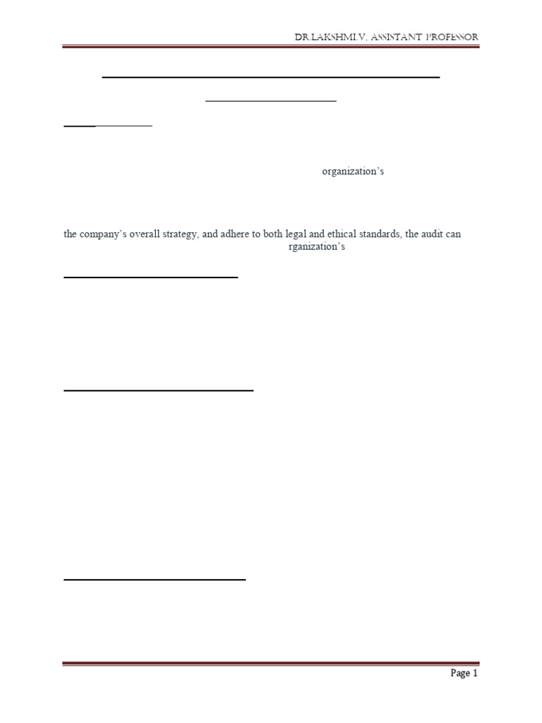 UNIT 5 | PDF | Audit | Governance