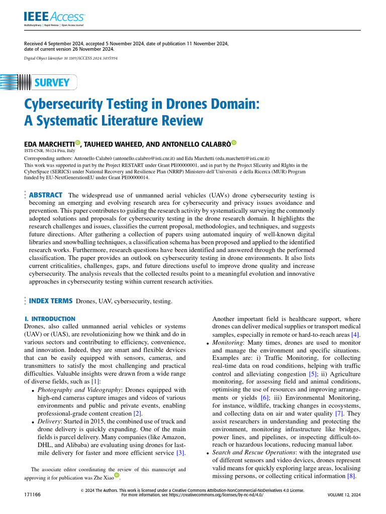 03. Cybersecurity Testing in Drones Domain a Systematic Literature ...