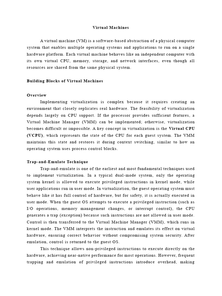 Unit 5 2 Virtual Machines Building Blocks | PDF | Virtualization ...