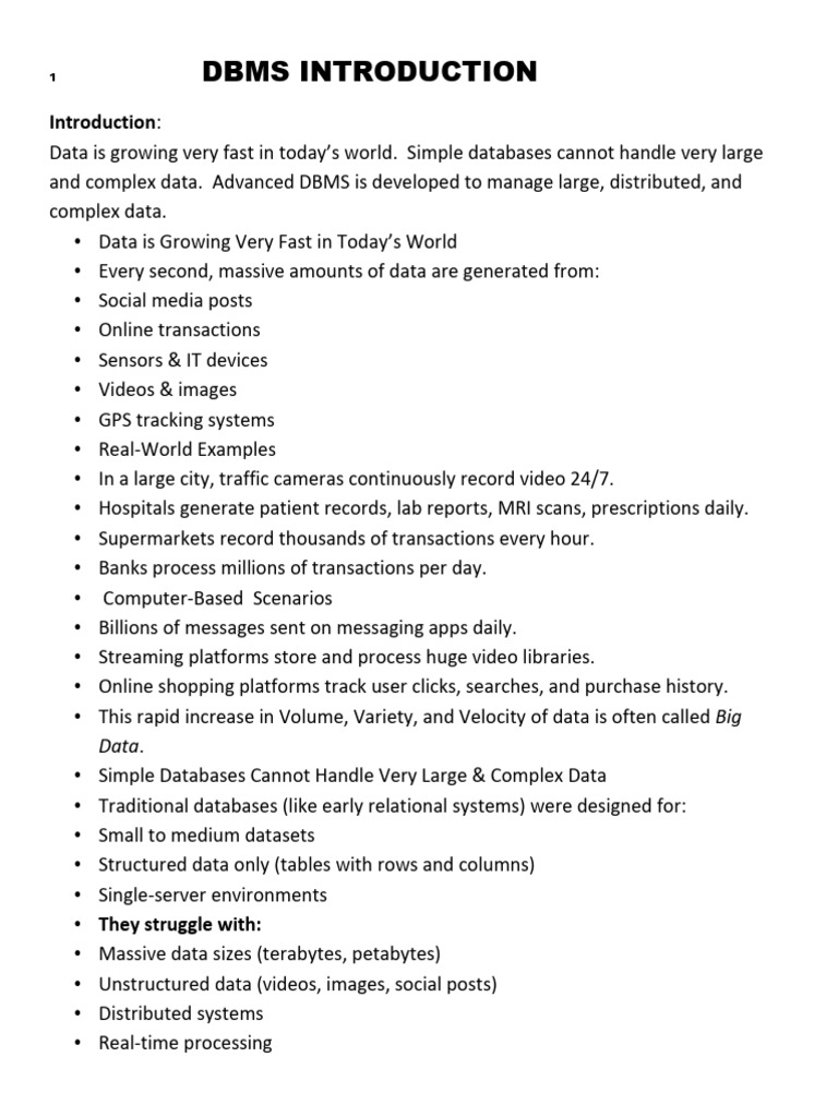 Introduction to DBMS | PDF | Databases | Computing