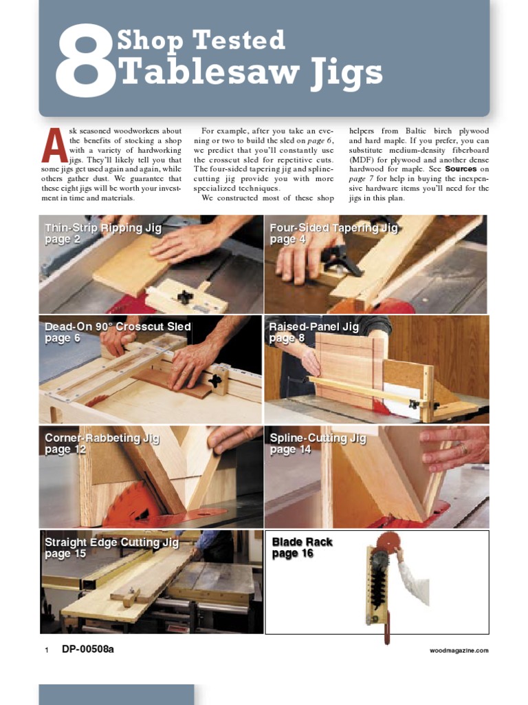 Table Saw Jigs PDF Blade Screw