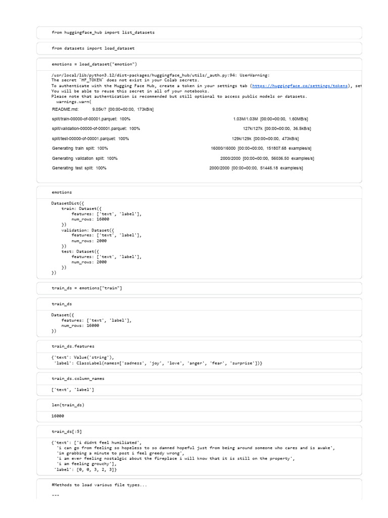 Text Classification Hugging Face - Ipynb - Colab | PDF | Computing ...