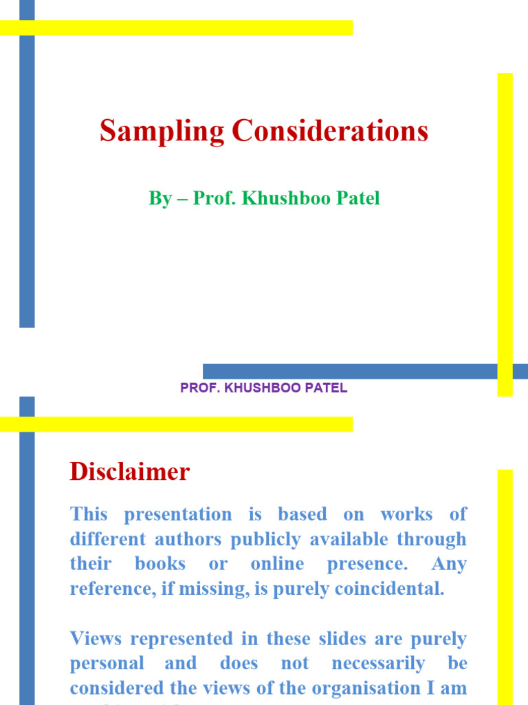 Sampling Considerations | PDF | Sampling (Statistics) | Survey Methodology