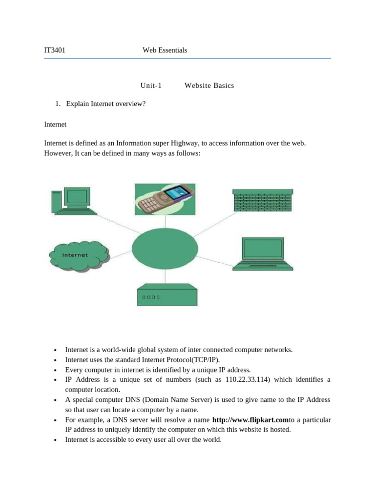 IT3401-Notes (1) | PDF | Computer Network | Network Topology