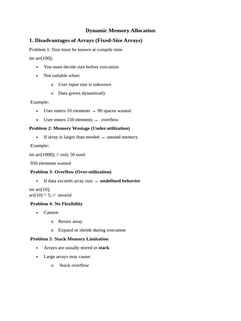 DMA Malloc Calloc Free | PDF | Pointer (Computer Programming ...