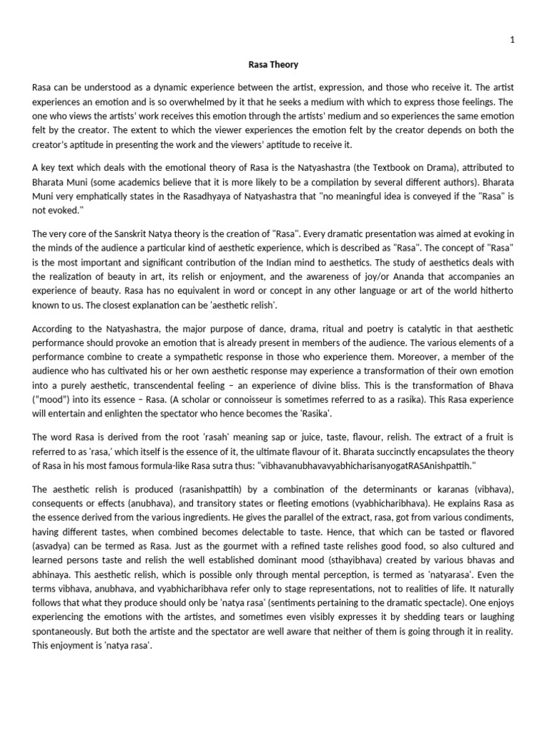 Rasa and Alankara | PDF | Aesthetics
