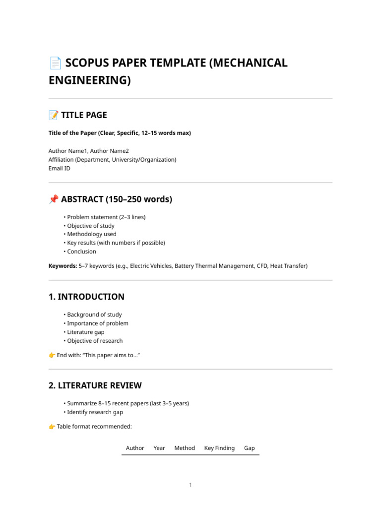 Scopus Paper Template (Mechanical Engineering - Ready to Submit) | PDF ...