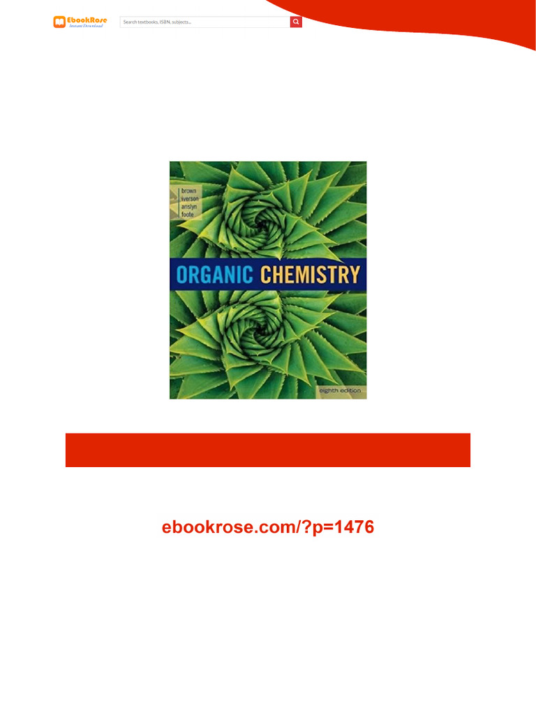 Organic Chemistry 8th Edition by William H. Brown Download Link | PDF ...