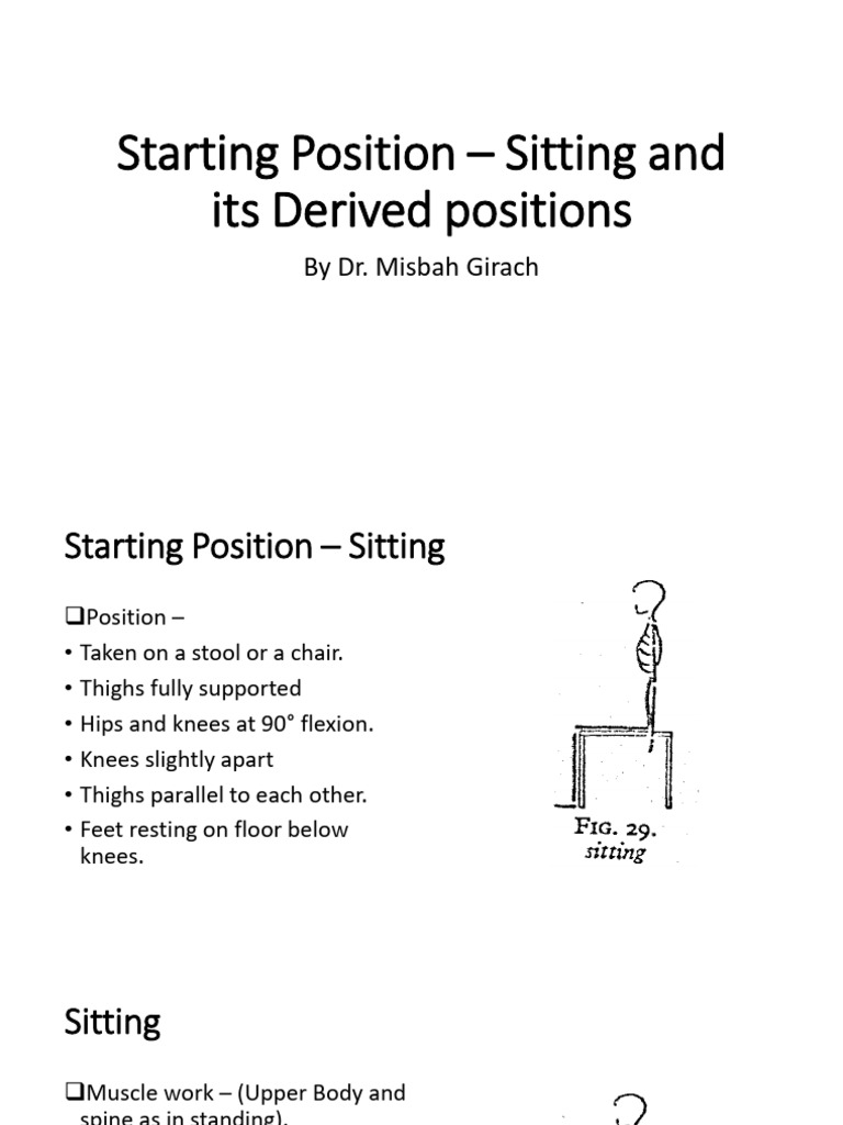 Starting Position – Sitting and Its Derived Positions | PDF ...