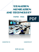 Information Communication and Technology: Paper - Viiia