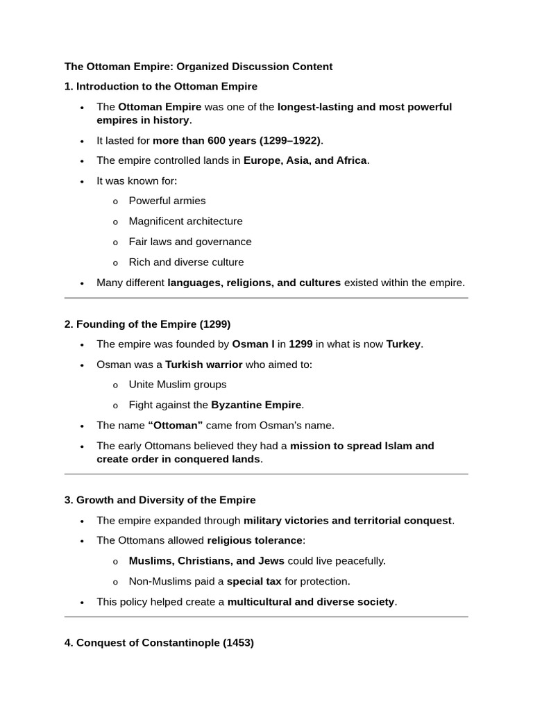 The Ottoman Empire | PDF | Ottoman Empire | Politics Of The Ottoman Empire