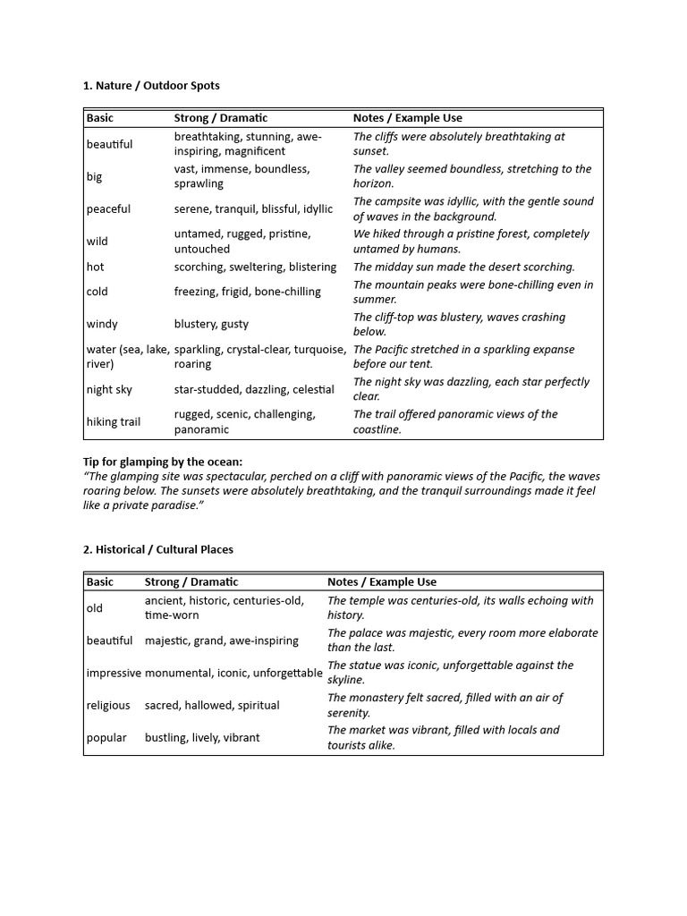 Extreme Words Unit_more Descriptors | PDF | Earth Sciences