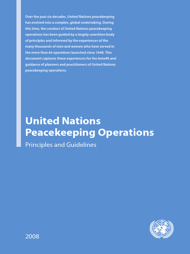 Principles and Guidelines 2008 | PDF | Peacekeeping | Peacebuilding