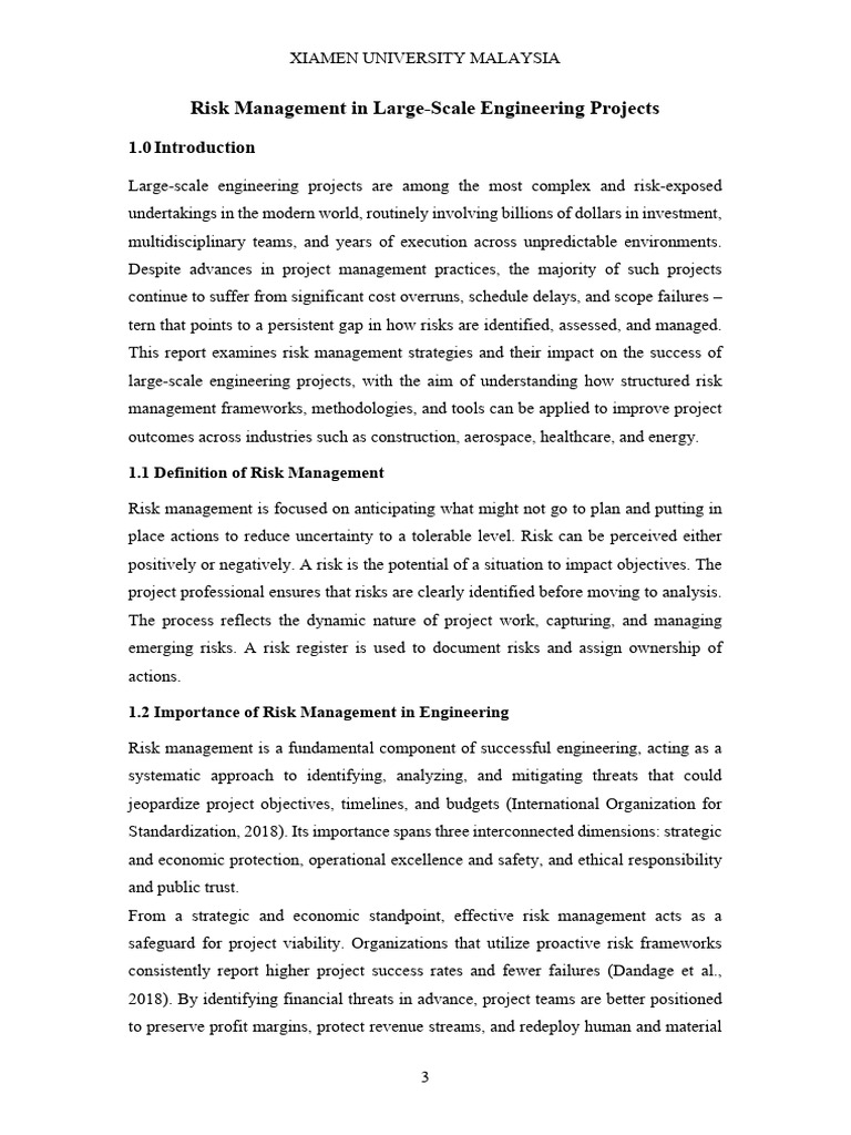 Risk Management in Large-Scale Engineering Projects | PDF | Risk ...