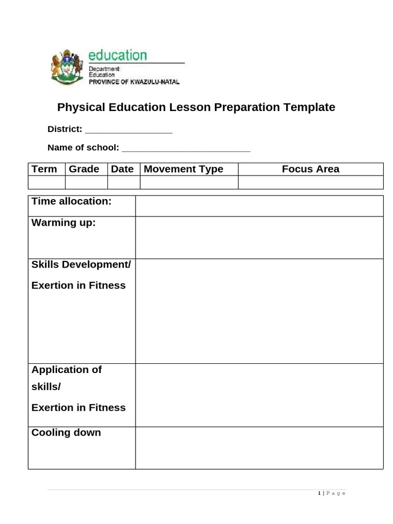 Pe Lesson Template 2026[1] | PDF