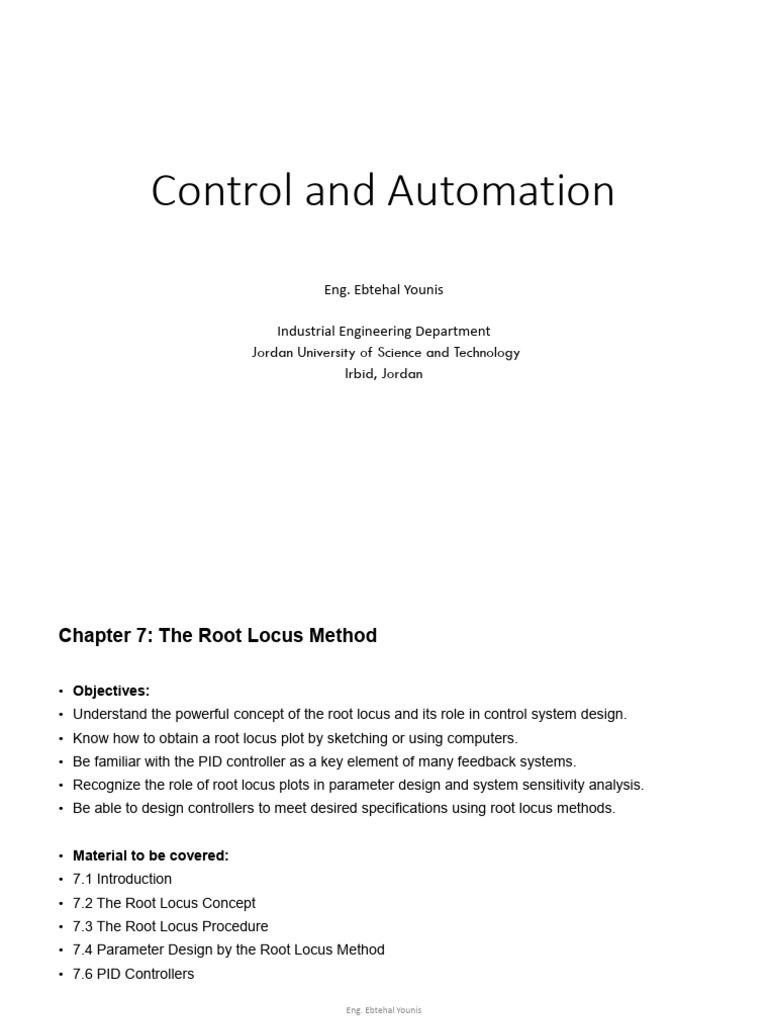 Chapter 7_The Root Locus Method_new Edit.pdf | PDF | Control Theory ...