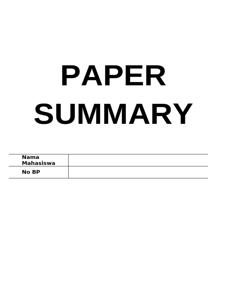 Paper Summary - Tc | PDF