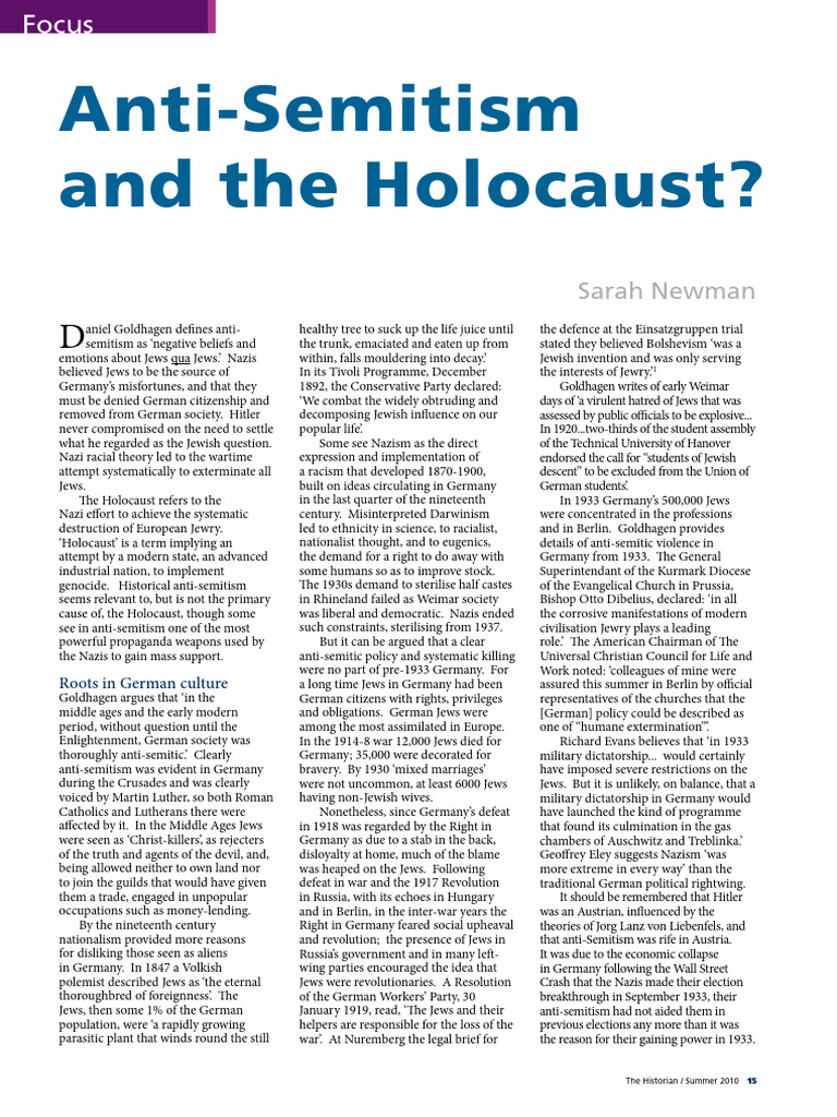 Holocaust | PDF | Final Solution | Nazi Germany