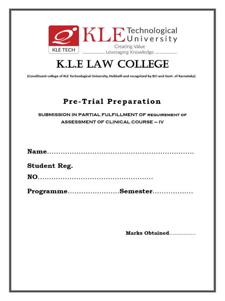 Pre Trial | PDF