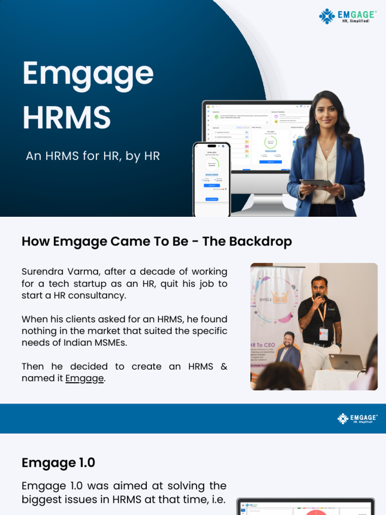 Emgage HRMS Deck | PDF | Payroll | Business Ethics