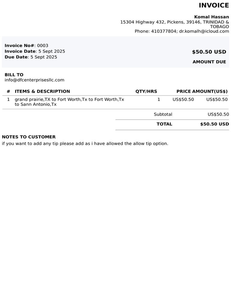 Invoice - 0003 | PDF