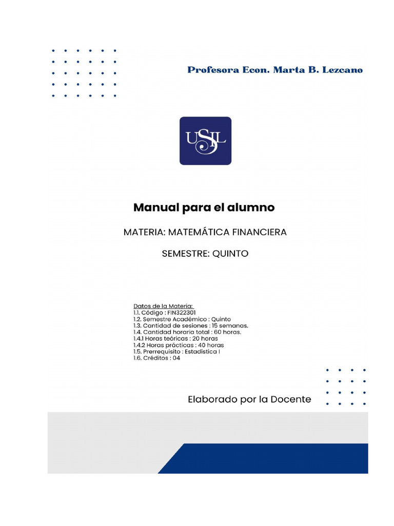 Unidad 1 matematicas financieras | PDF | Interés | Inflación