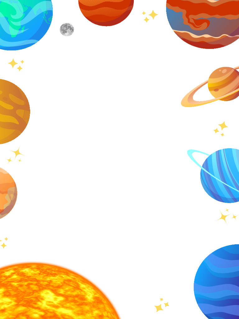 Colorful Creative Solar System Blank Page Border - 20260304 - 175714 ...