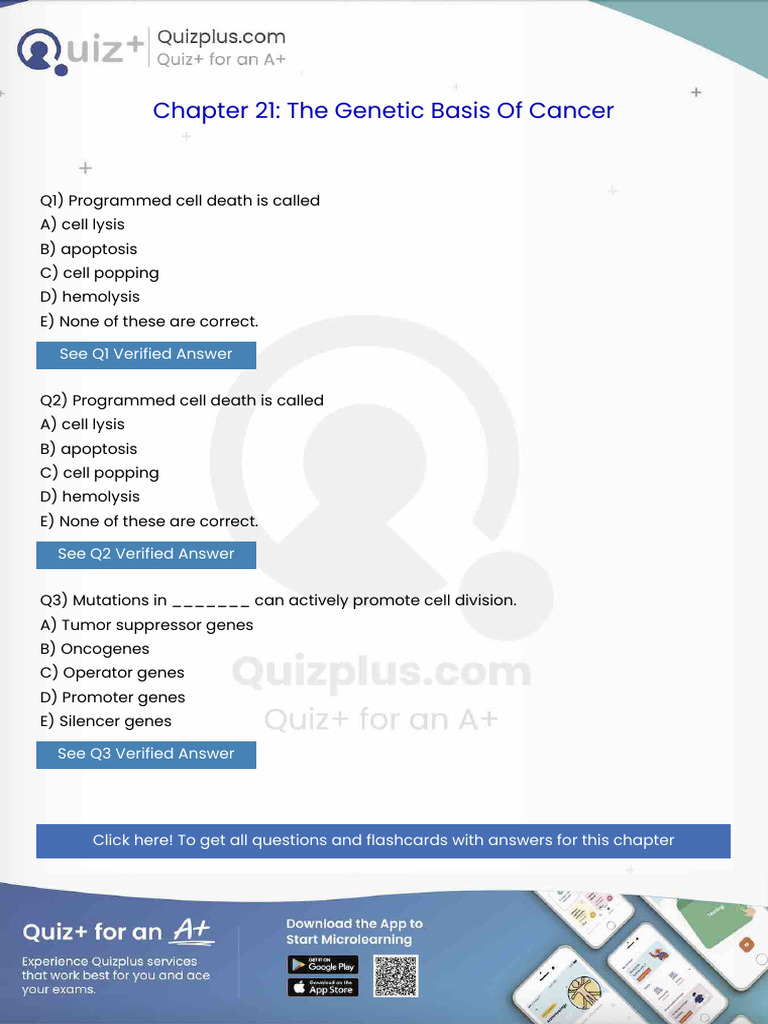 Programmed Cell Death is Called | PDF | Dominance (Genetics) | Zygosity