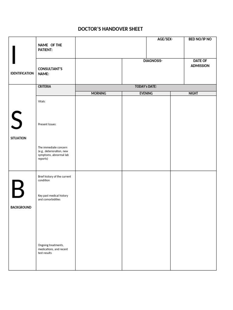 Handover DOCOTR | PDF